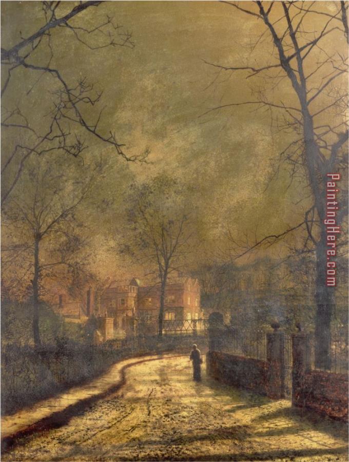 John Atkinson Grimshaw Autumn Scene Leeds 1874